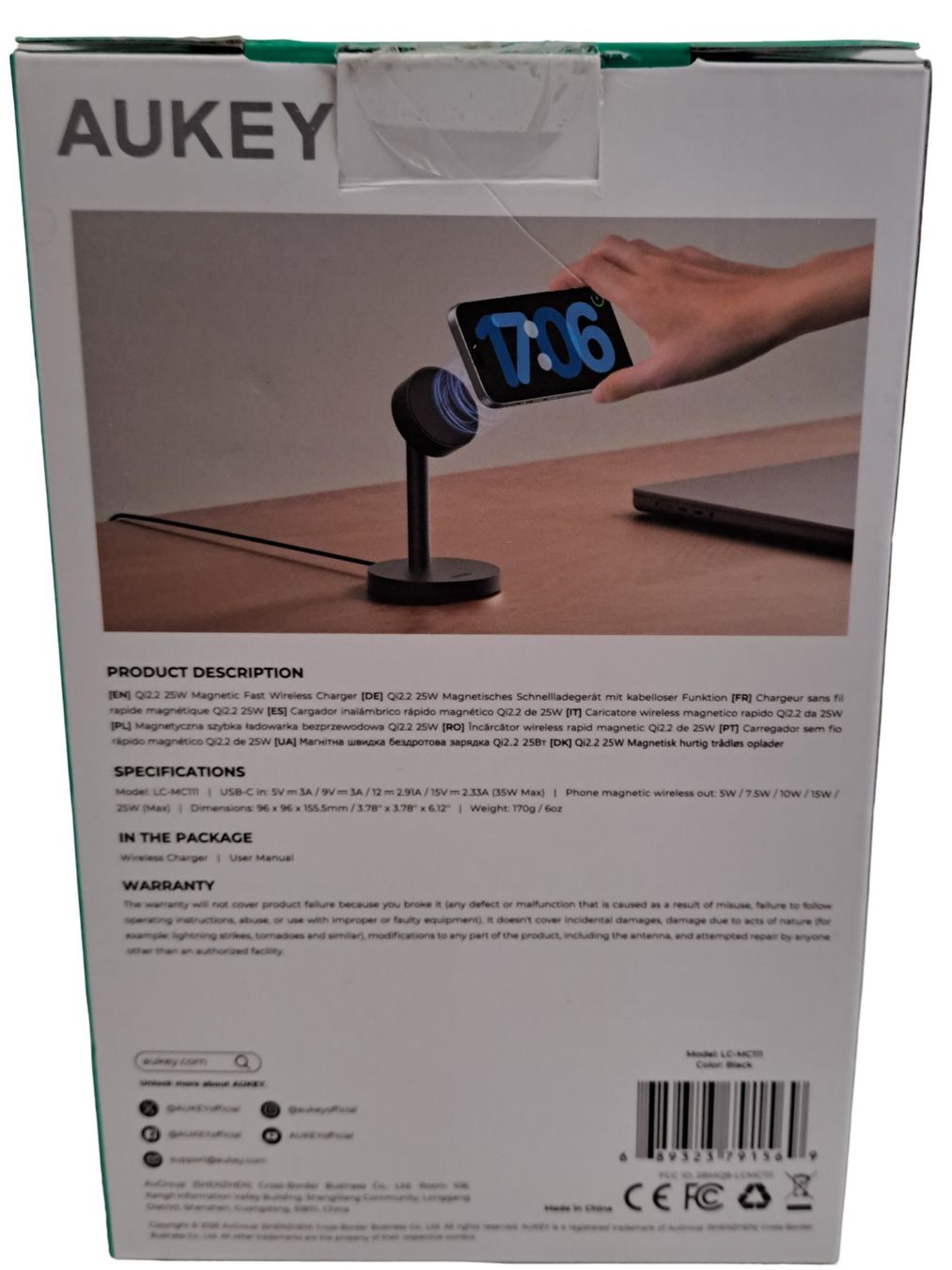 Aukey Caricabatterie: AUKEY MagFusion Kabelloses Ladegerät Typ LC-MC111 – Nuovo (secondo la descrizione) da Männedorf venduto da Restwert_Maennedorf 4