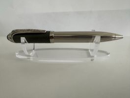 Metall Kugelschreiber mit Gravur silber Grün 