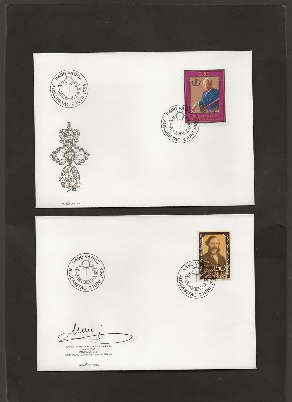 Tutti i francobolli: 32 FDC Liechtenstein 1986 bis 1989 – Usato da Au ZH venduto da xelagreb01 2