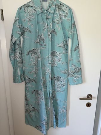 Chic Bird & Floral Print Midi Dress - Spring Style!