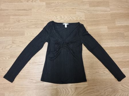 H&M Damen Langarmshirt Gr. XS schwarz *NEU*