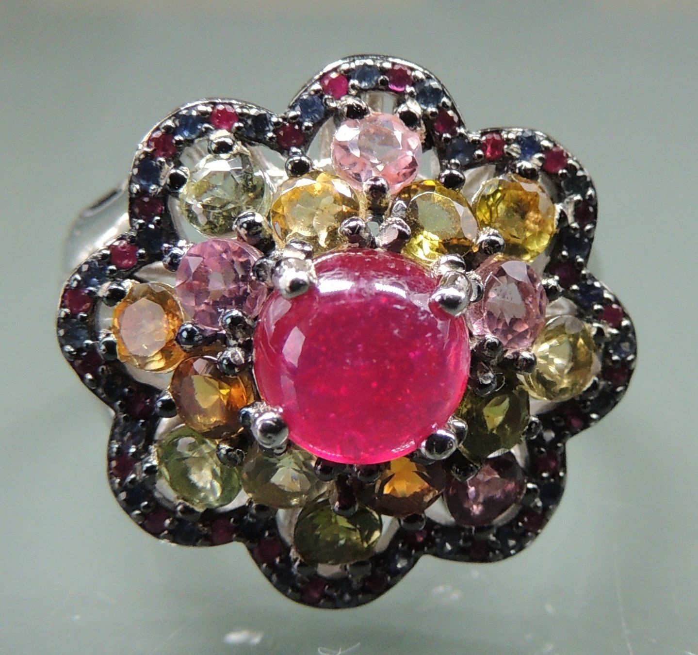 Anelli: Turmalin und Spinell Silber 925 Fingerring – Nuovo e nell'imballaggio originale da Waldenburg venduto da schaller707 1