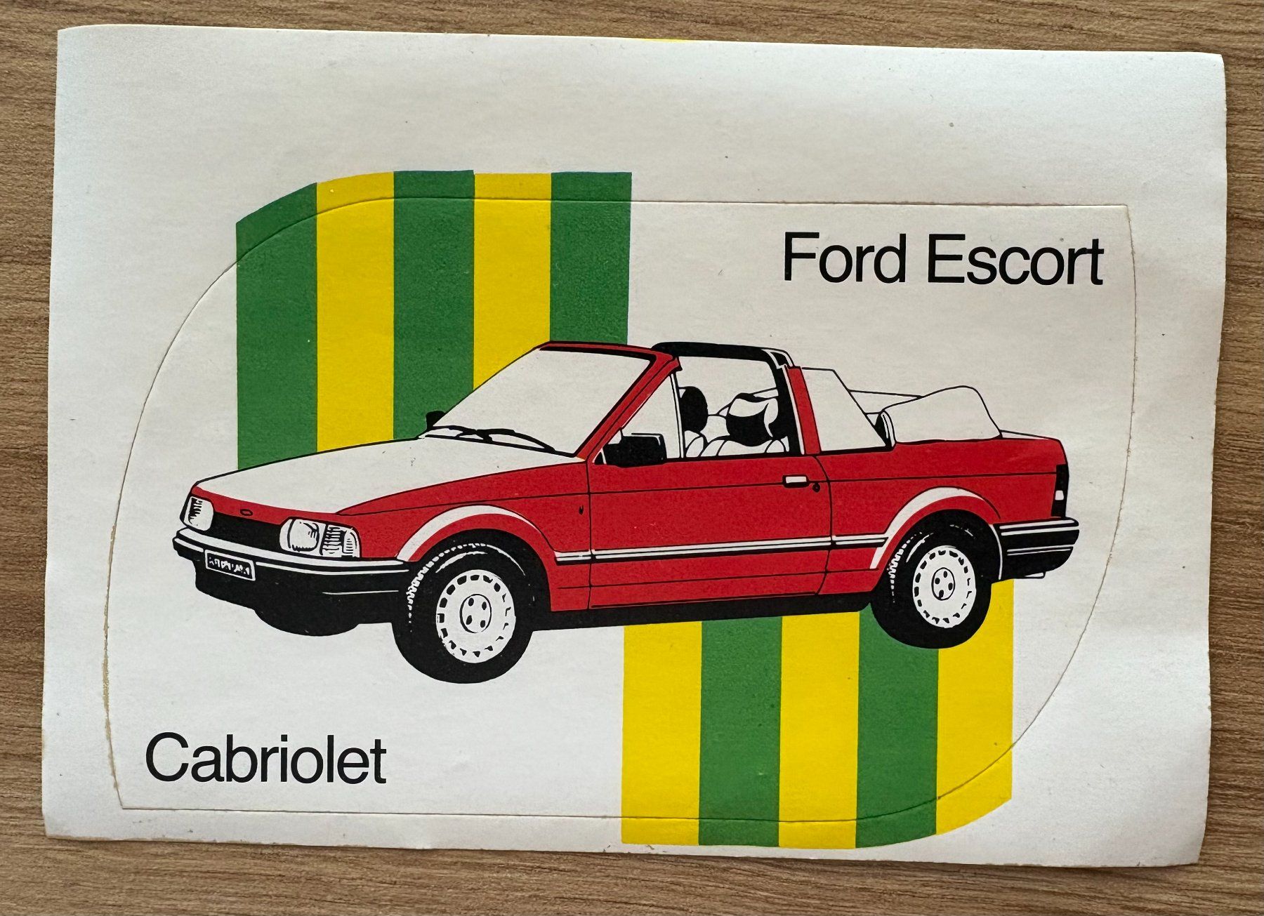 Sticker: AUFKLEBER FORD ESCORT CABRIOLET – Usato da Ostermundigen venduto da Heavenmaus75