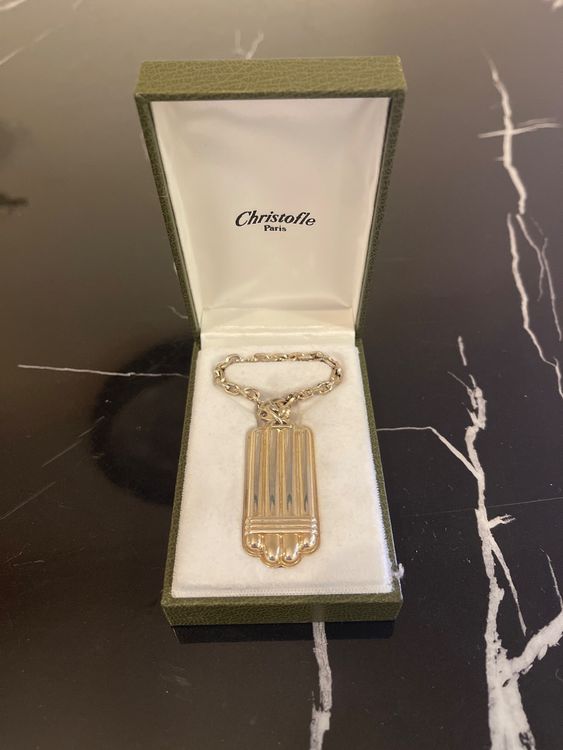 Porte-Clés Christofle Argenté - Pendentif Balance Avec Chaîne, Neuf Avec étiquettes