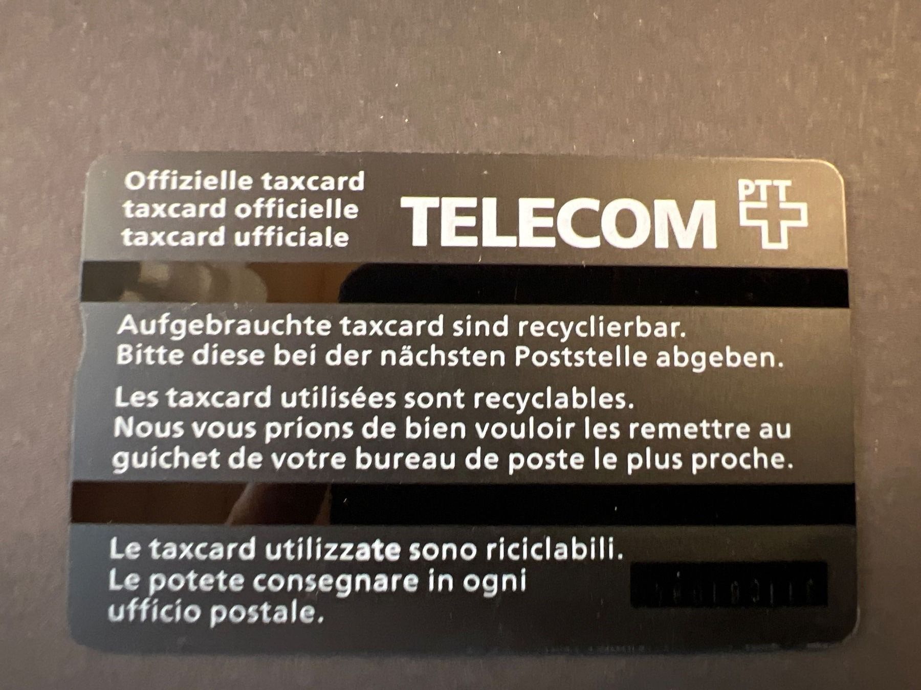 Schede telefoniche: Taxcard PTT – Usato da Widnau venduto da Brusi9 1
