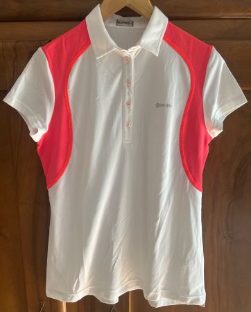 Colmar Golf Poloshirt Damen XL, Weiss/Pink - Top Zustand!