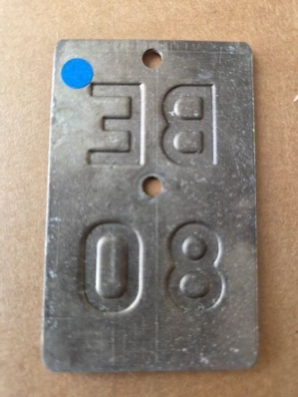 Sachs Ecriteaux: Velonummer BE 80 plaque velo – D'occasion à Schenkon par Uhu007 1