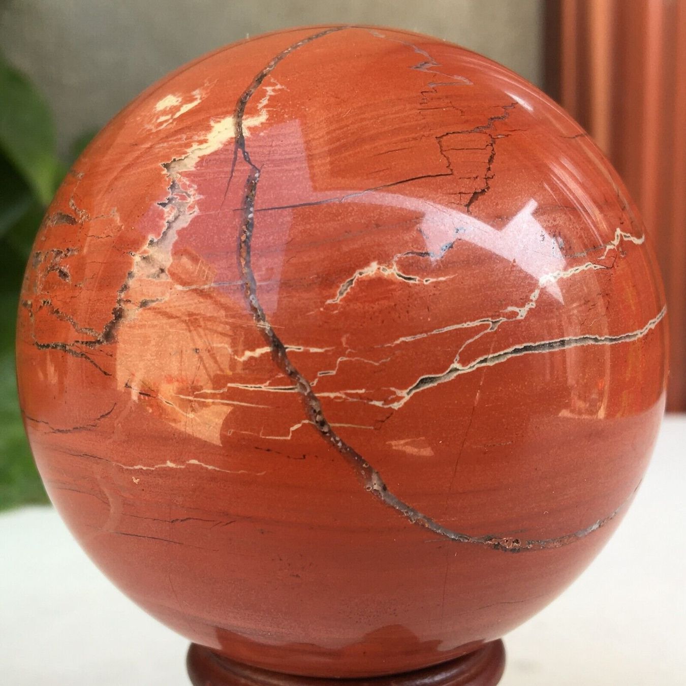 Mineralien & Heilsteine: NEU: Orange-river Jaspis Edelstein Kugel 565 Gramm 7,2 cm – Neu (gemäss Beschreibung) aus Matten b. Interl von Edelsteingalerie 3