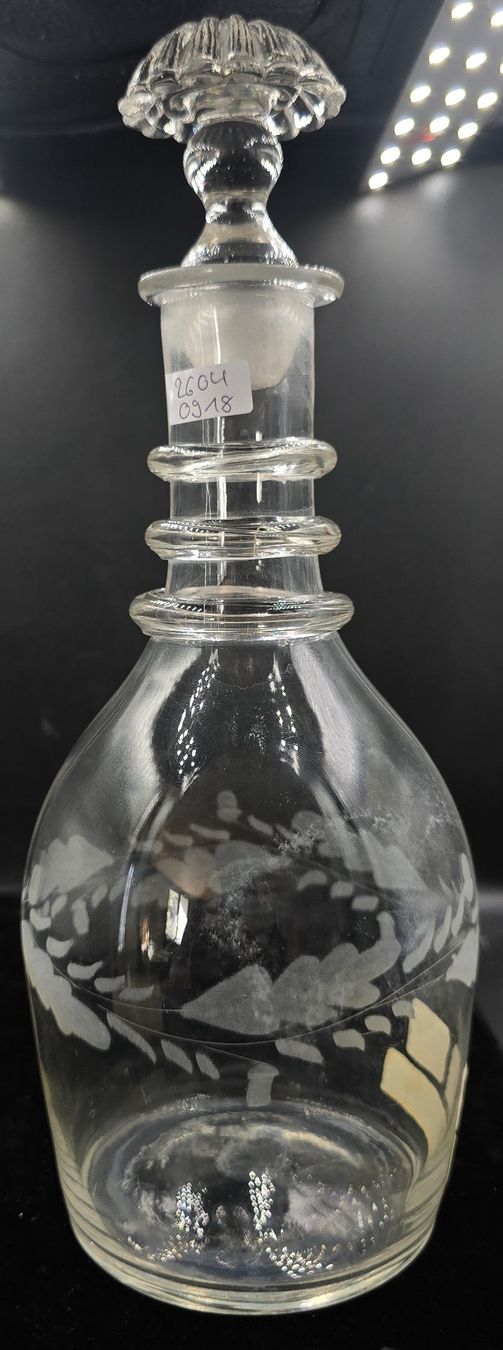 Karaffen: Biedermeier Karaffe mit Stöpsel Glas geritzt – Gebraucht aus Rorschacherberg von snOOpydOg11 8