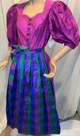 Hochwertiges Seidenkleid der Marke ISOLA Gr. 38 Dirndl