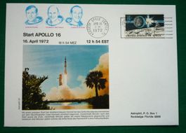 Ersttagsbrief: Start Apollo 16, 16. April 1972