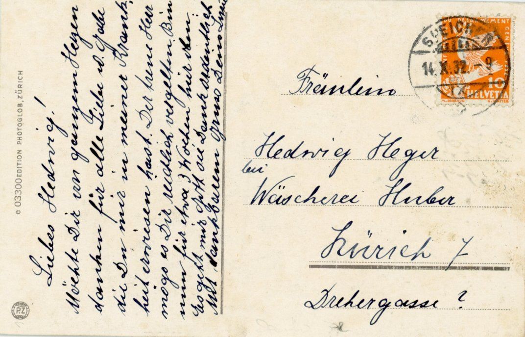 Cartoline postali: Speicher  AR   mit Ferienheim Libanon      um 1932 – Usato da Brig venduto da Valcards54 1