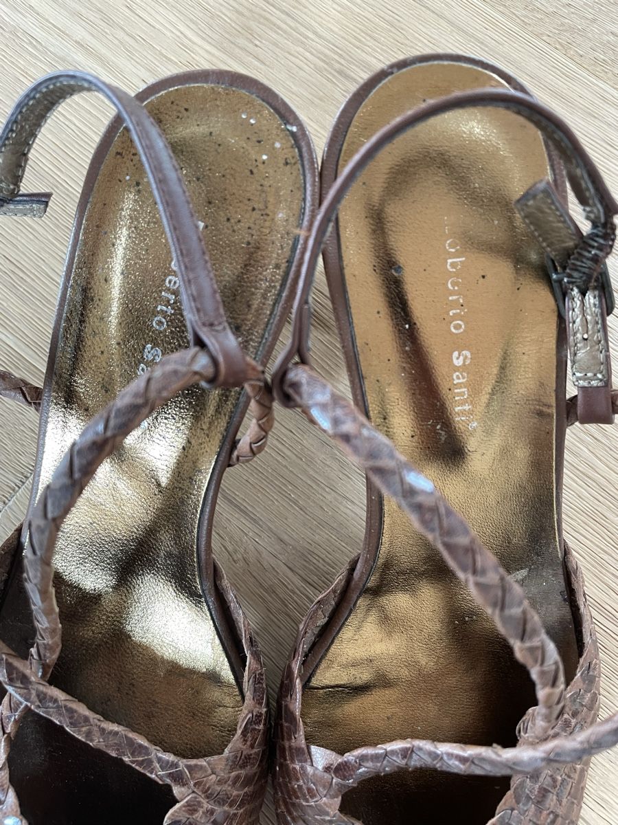 Scarpe da donna: Brauner, geflochtener Sling Pumps, Grösse 39 – Usato da Hausen AG venduto da Future4me 1