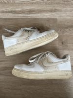 Nike Air Force 1 Sneaker weiss beige gebrauchter Zustand
