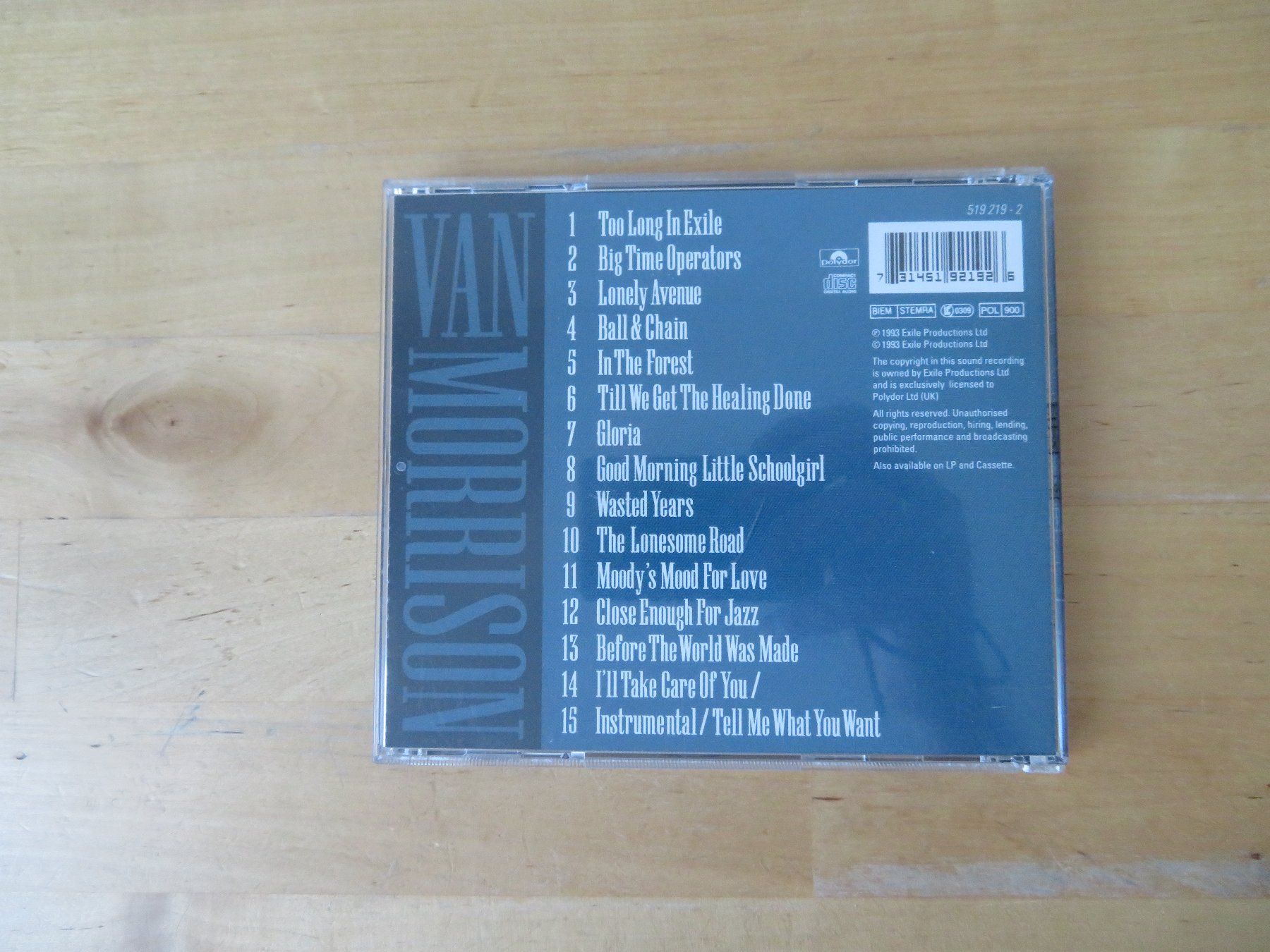 CDs: VAN MORRISON "Too long in Exile" – Gebraucht aus zürich von Goldimmund 2