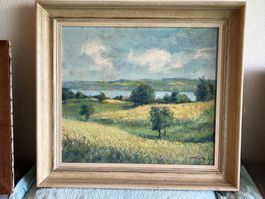 Max Keller vintage Landschaftsmaler, gerahmt, Sommer 1960er