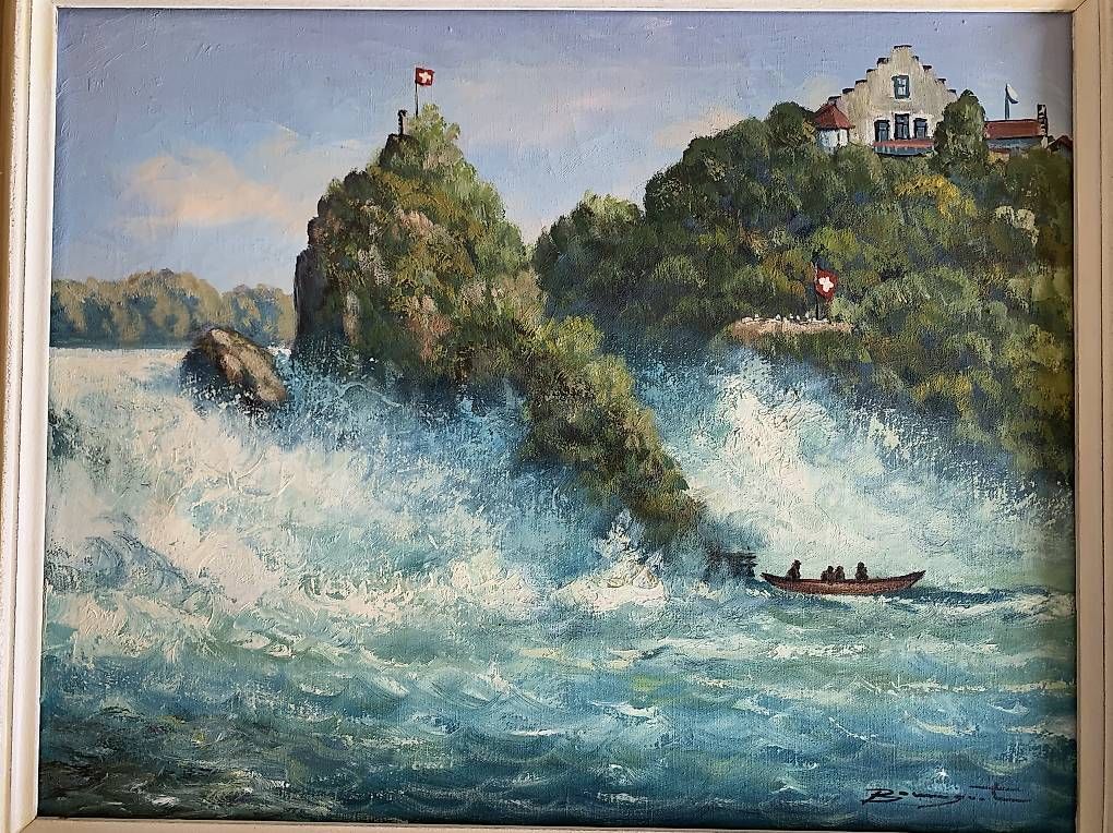 Foto & Immagini: Antikes Bild Rheinfall – Usato da Muri AG venduto da cag733 2