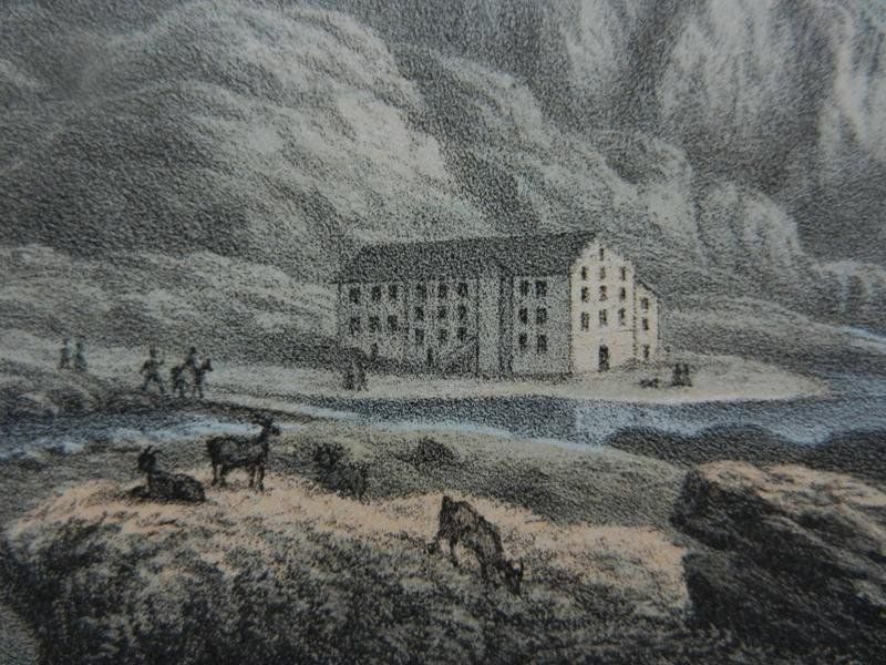 Incisioni: Grimsel getönte Lithographie – Usato da Risch venduto da Rischli15 9