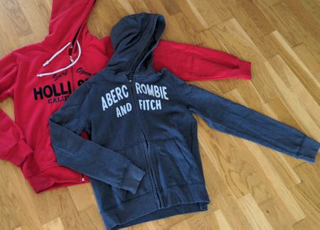 Hoodies im Doppelpack: Hollister & Abercrombie, Gr 152/158
