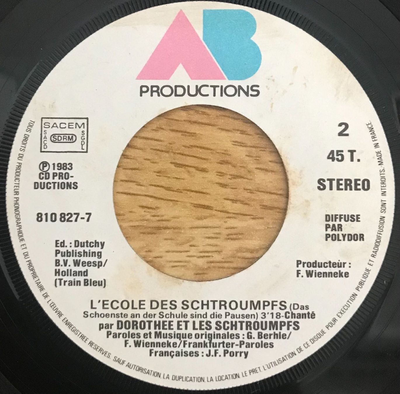 Dischi in vinile: DOROTHÉE - LES SCHTROUMPFS – Usato da Bussigny venduto da vinyl-pas-cher 3