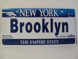 USA Deko-Schild: Nummernschild License Plate BROOKLYN