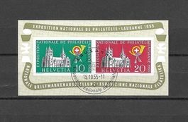W35 Gedenkblock gestempelt S. 397 Lausanne 15.10.1955