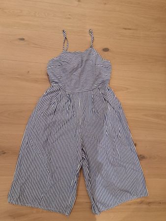 Sommerlicher Jumpsuit, blau-weiss gestreift, Gr. M