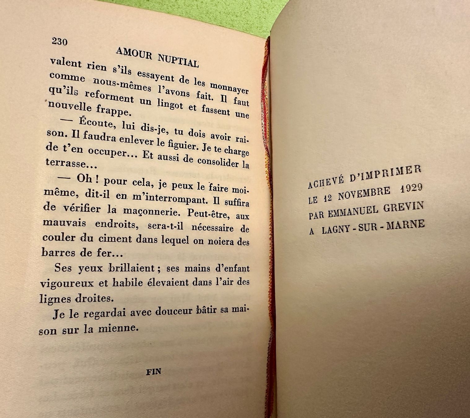 Libri: Jacques de Lacretelle: Amour nuptial. – Usato da Zürich venduto da allp 7
