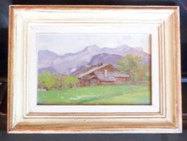 Bild / Gemälde "Aeschi bei Spiez - Chalet" % %