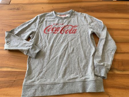 Grauer cooler stylischer Kult Coca Cola Pullover Grösse L