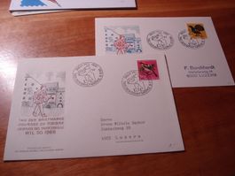 Tag der Briefmarke 1968, Wil SG,  Brief und Karte
