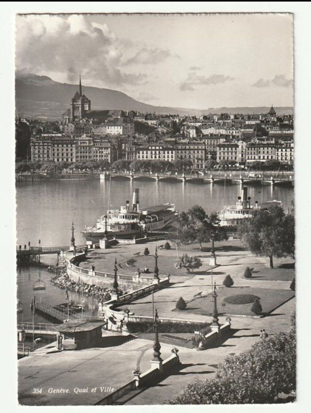 Cartoline postali: Postkarte Genève, Quai du Mont Blanc mit Booten – Nuovo (secondo la descrizione) da St. Gallen venduto da Ricardo_Deals