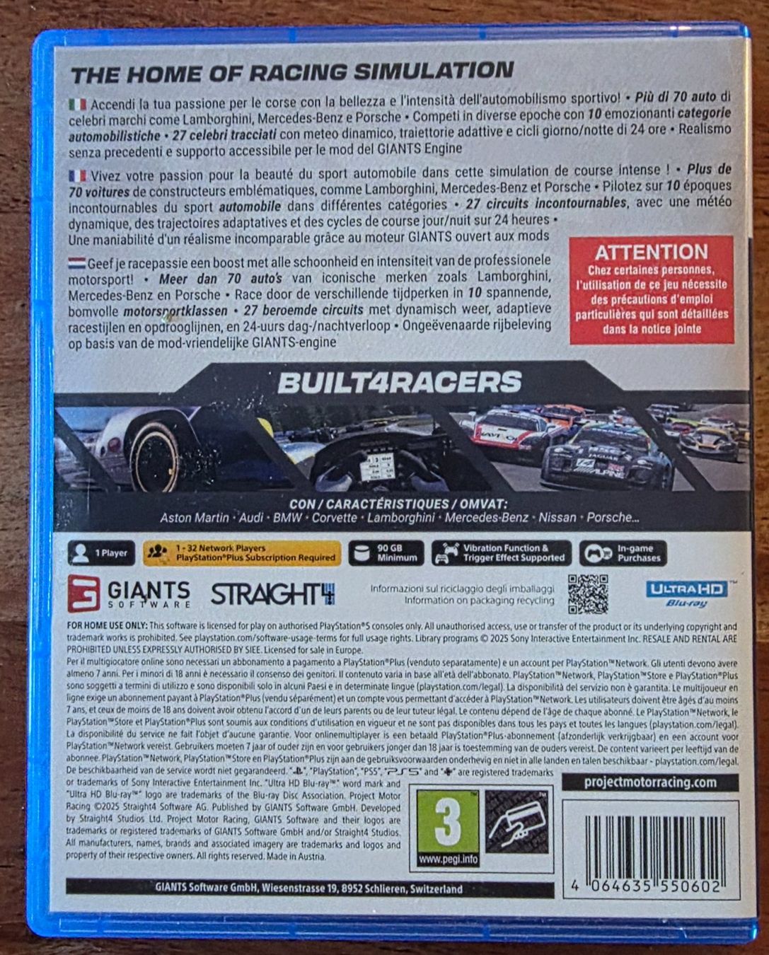 Sony Giochi: Jeu PS5 Project Motor Racing neuf – Nuovo (secondo la descrizione) da Dorénaz venduto da DaWiiD 1