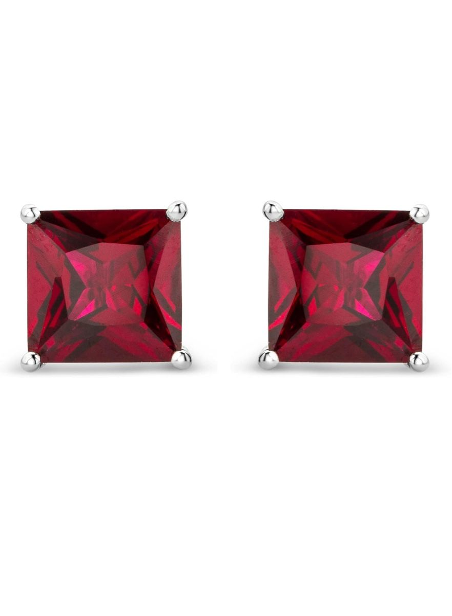 Orecchini pendenti & Orecchini a lobo: Ohrringe aus Weissgold und Rubin – Nuovo e nell'imballaggio originale da Hemmental venduto da Zirconwelt 1