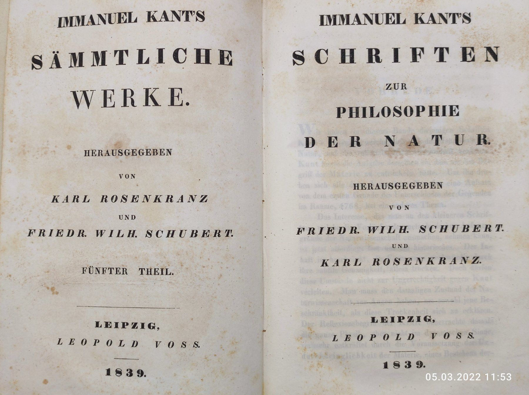 Libri: PHILOSOPHIE - KANT - SÄMMTLICHE WERKE – Usato da Goldach venduto da Gaip 6
