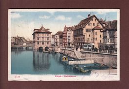 ZÜRICH - Rathausquai - Tram - 1908
