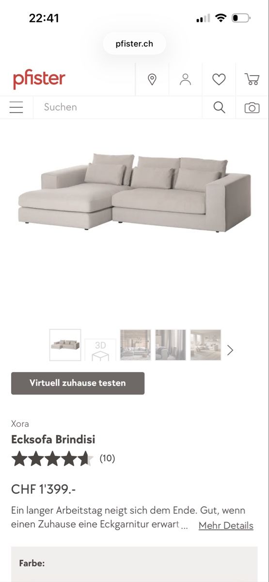 Pfister Divani: Ecksofa „Brindisi“  hellbeige – Usato da Münsingen venduto da oriana.raima 3