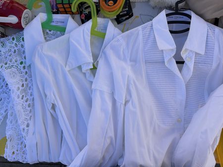 3 Blusen Anne Fontaine weiss Gr 36 gut