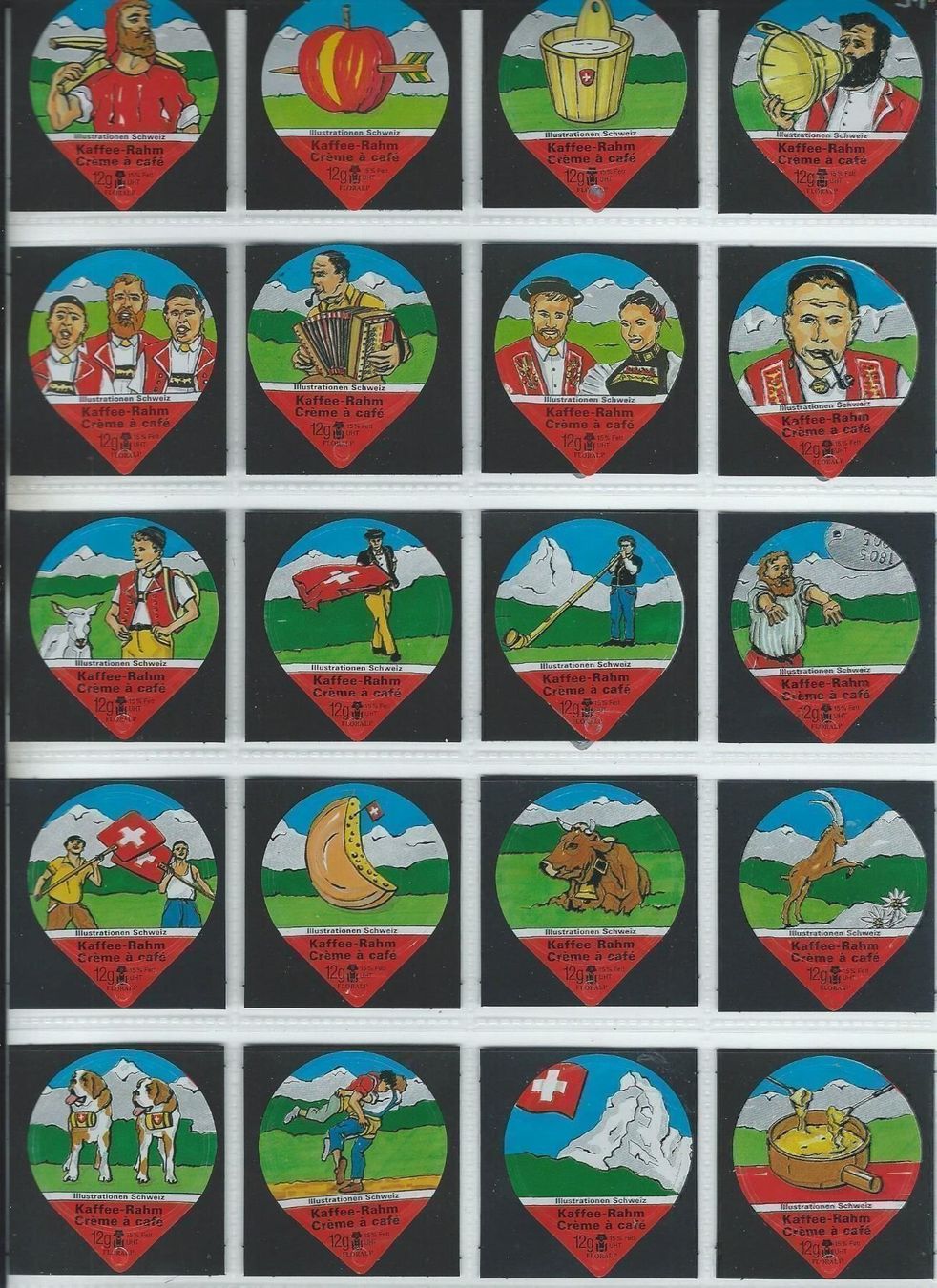 Coperchi dei cremini per caffè: KRD Illustrationen Schweiz 1991  53A – Usato da Hochdorf venduto da Teger02