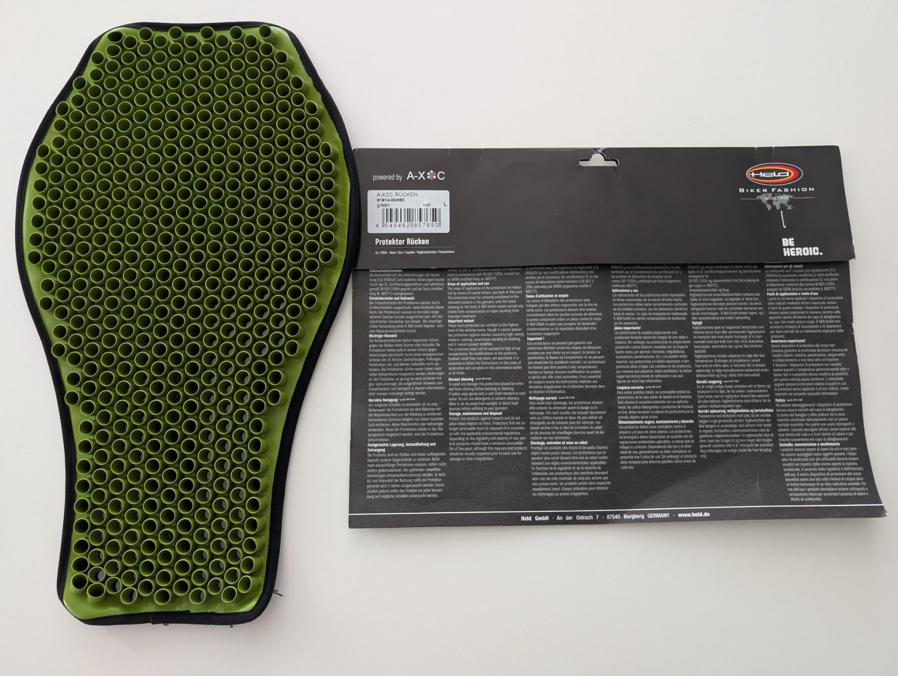 Schutz & Schoner: HELD Rückenprotektor A-XOC Grösse L – Neu und originalverpackt aus Altendorf von Antares_Star 1