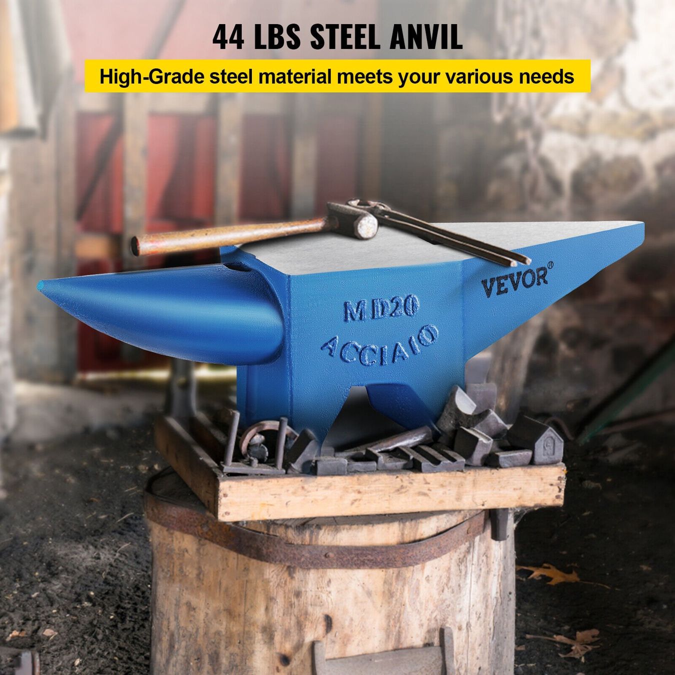 Attrezzi da lavoro: Schmiede Amboss 20kg - mit rundem Einzelhorm - Blau – Nuovo e nell'imballaggio originale da Wallenwil venduto da toesstal-vertrieb 2