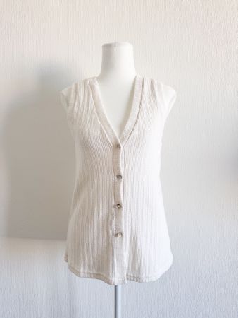 Gilet en maille crème
