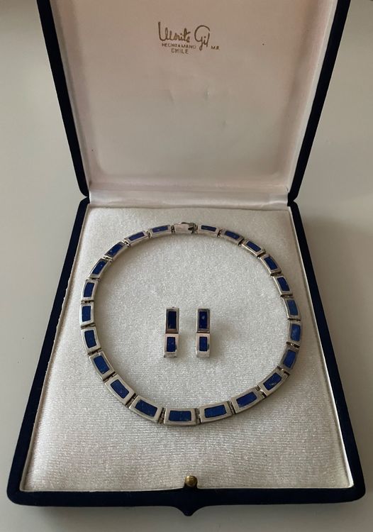 Romain antique Verre Collier, bague et boucles d'oreilles