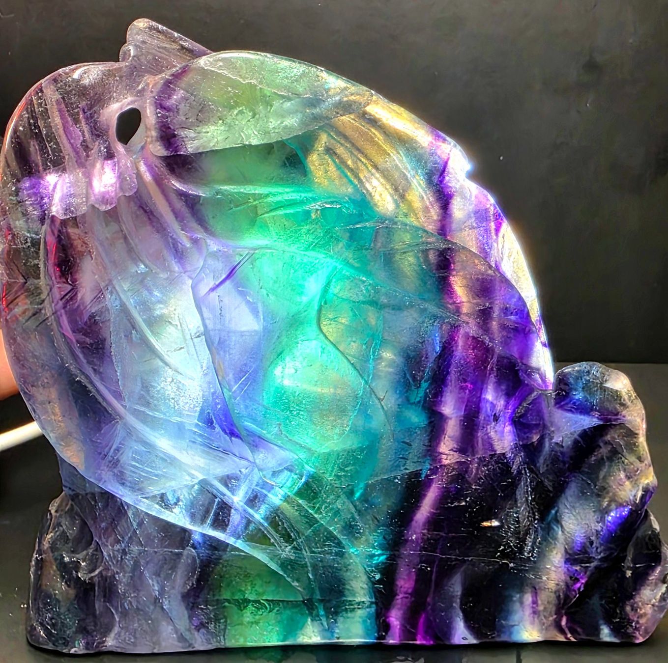 Minerali & Pietre curative: Mystischer hochwertiger Fluorit Drache B 594g – Nuovo (secondo la descrizione) da Matzingen venduto da Shay_Crystalz 2