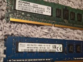 RAM Riegel 2x 4GB PC3SK Hynix & Elpida gebraucht