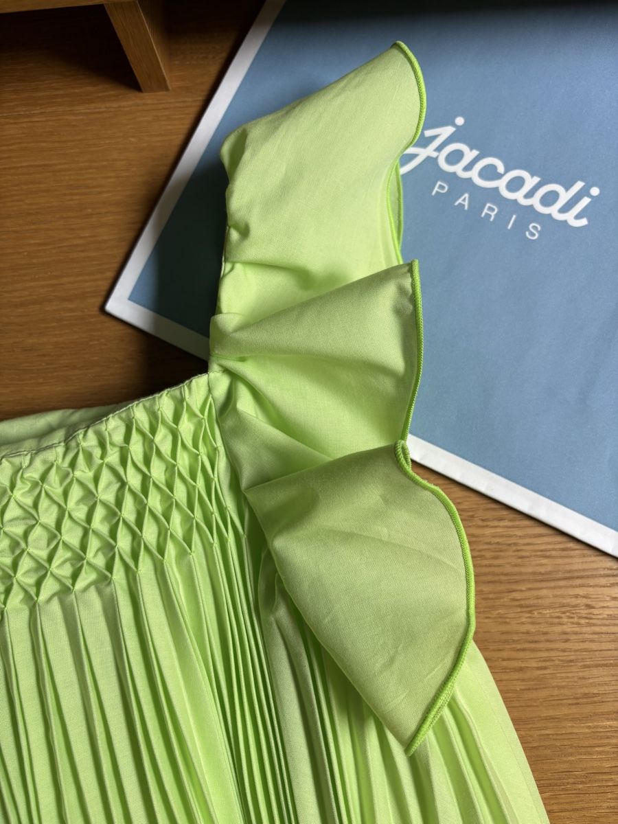 Jacadi Vestiti & Gonne: Robe plissée vert anis Jacadi 12 ans - 152cm NEUVE – Nuovo e nell'imballaggio originale da Founex venduto da ari_2gt7 4