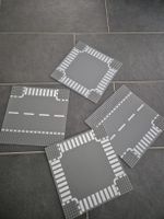 Lego Strassenplatten, 2x Kreuzung, 2x T-Kreuzung,