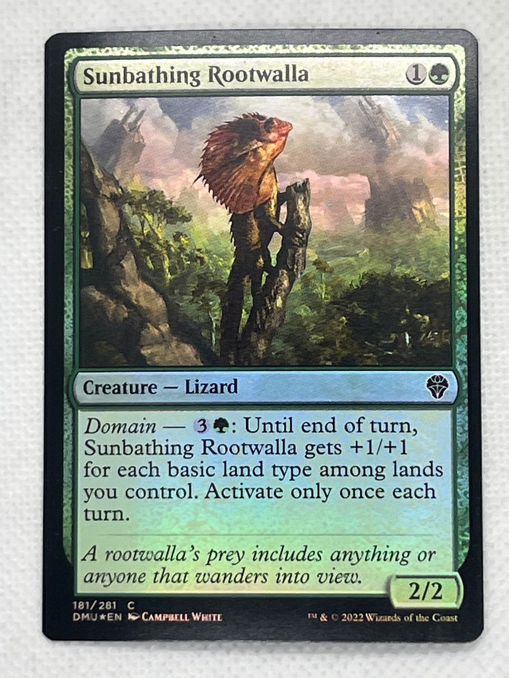 Magic The Gathering Carte collezionabili: MTG Sunbathing Rootwalla DMU 181 Englisch Foil Common – Usato da Hinterkappelen venduto da Kim1992