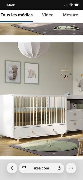 Ikea Letti: Lit évolutif + table à langer – Usato da Chêne-Bourg venduto da jac_22t7 4