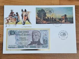 Notenbrief Bankfrische 1-Pfund-Banknote aus England